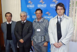 Assessor Benedito, secretário Lourival Gomes, presidente Sindespe Antonio Pereira, diretor juridico Dr. Alexandre Godoy