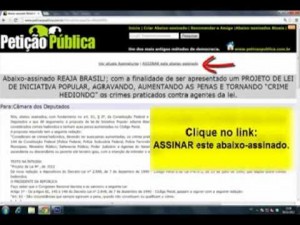 Clique e apoie o movimento Reaja Brasil! Leis mais severas a quem comete crime hediondo contra agentes da lei!