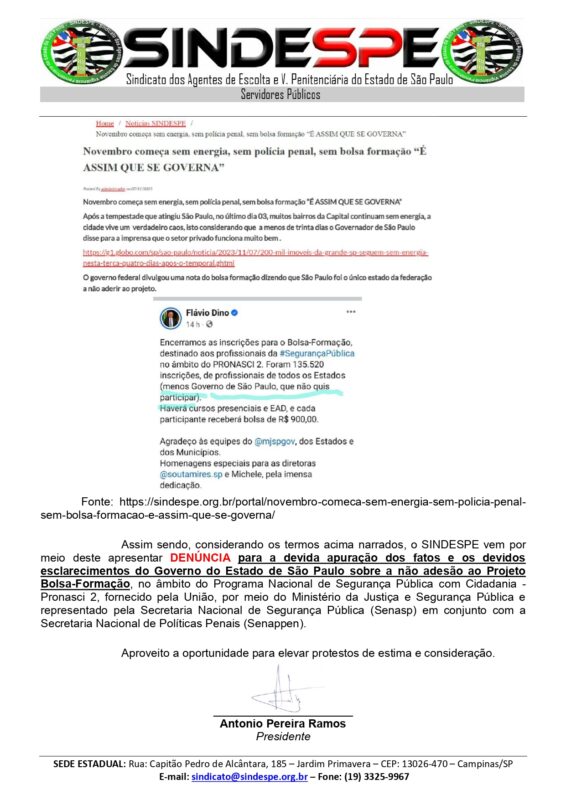 Of+¡cio 27-2023 - MPSP - DEN+ÜNCIA ÔÇô Averigua+º+úo pela n+úo ades+úo de parceria com o Governo Federal p_page-0004