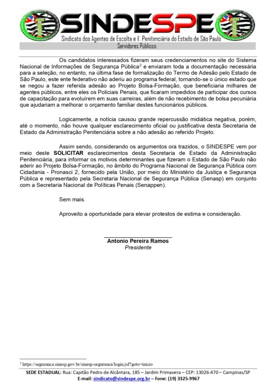 Of+¡cio 28-2023 - Secret+írio da SAP - Averigua+º+úo pela n+úo ades+úo de parceria com o Governo Federal_page-0002